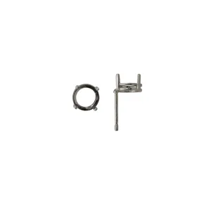🔗 4 Claw Double Bezel Studs - ROUND | Pair 💍💍