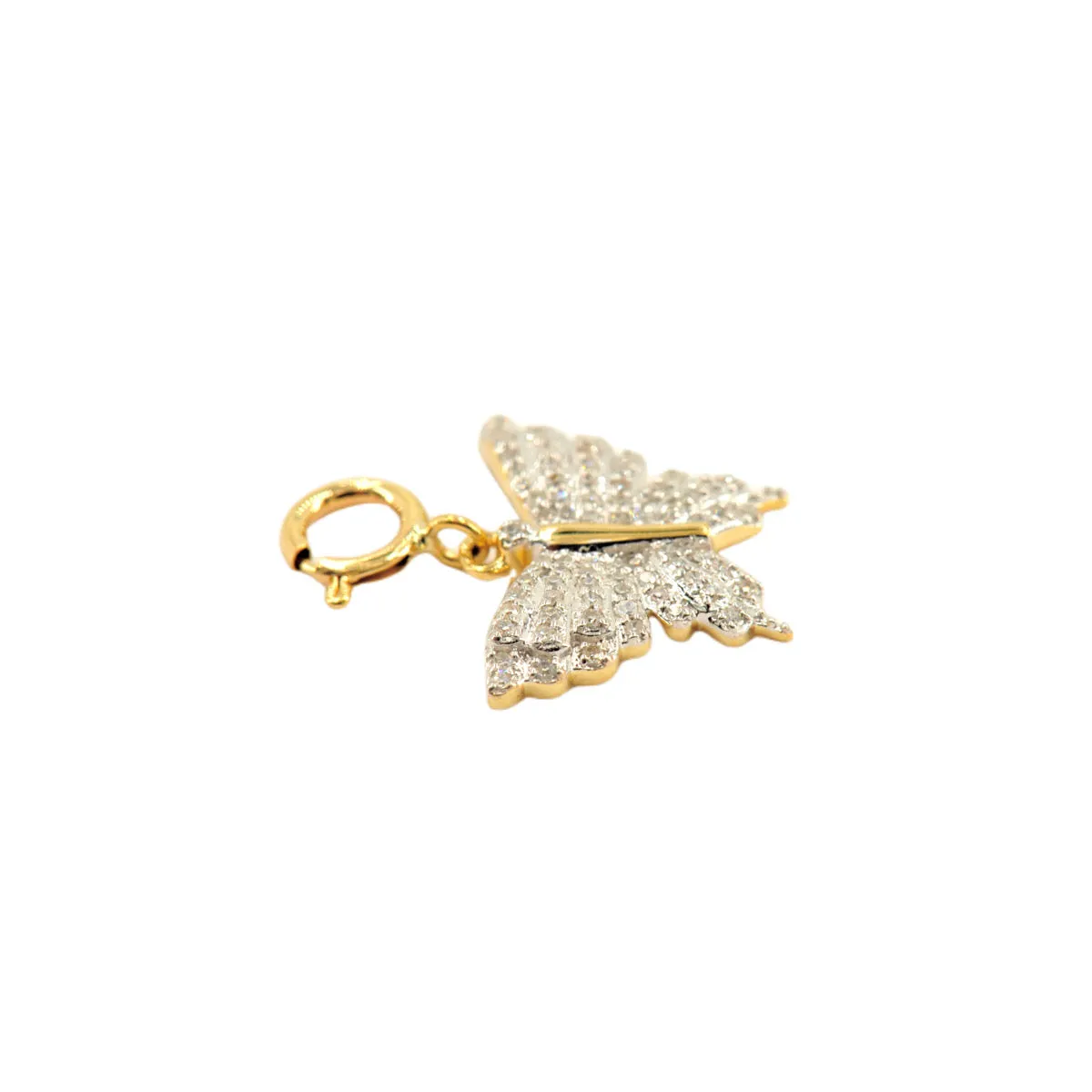 10k Yellow Gold and Diamond 'Butterly' Charm - 10065