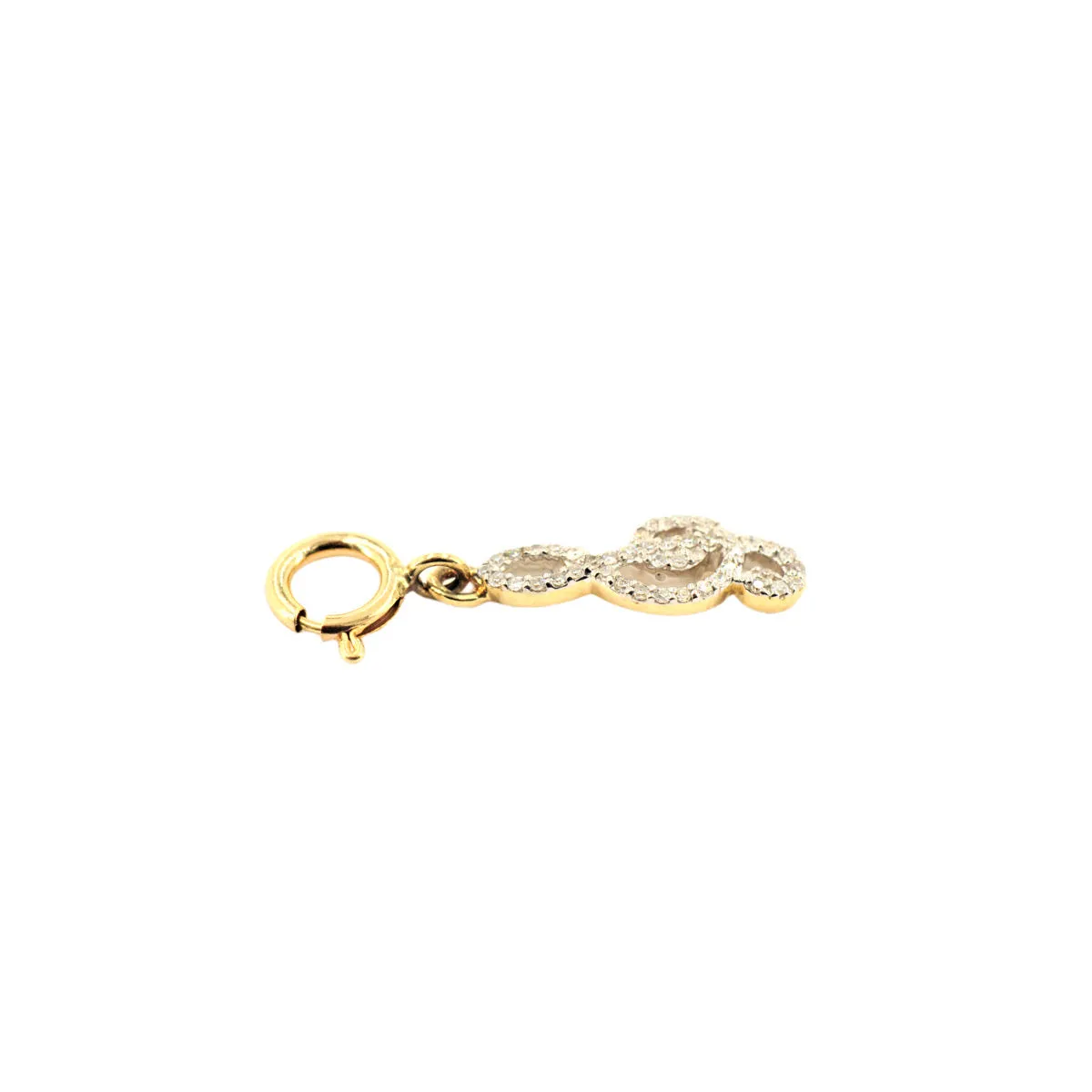 10k Yellow Gold and Diamond 'Treble Clef' Charm - 10035