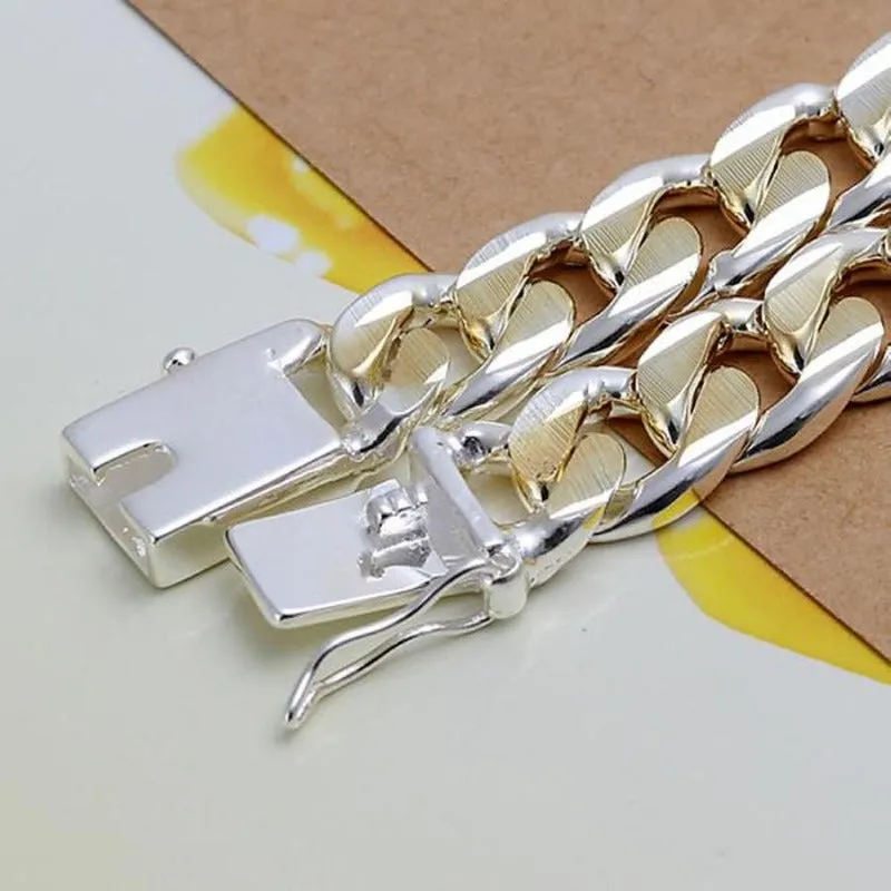 10mm Gold Chain Bracelet women wedding wedding birthday Jewelry