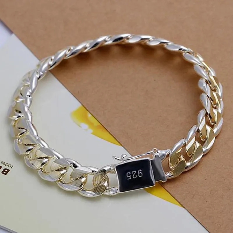 10mm Gold Chain Bracelet women wedding wedding birthday Jewelry