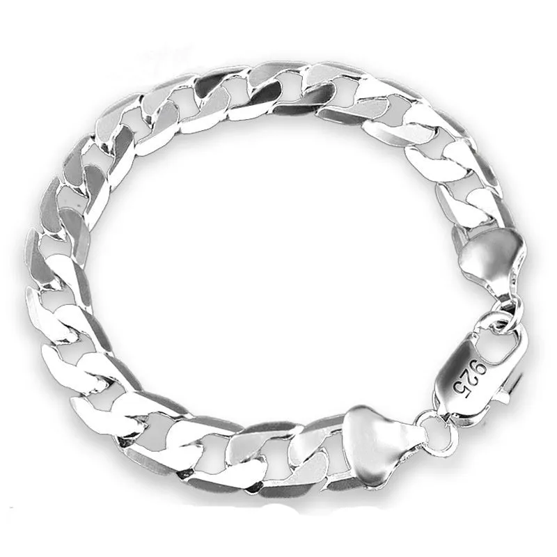 10MM Sideway Silver Bracelet For Women Women Jewelry
