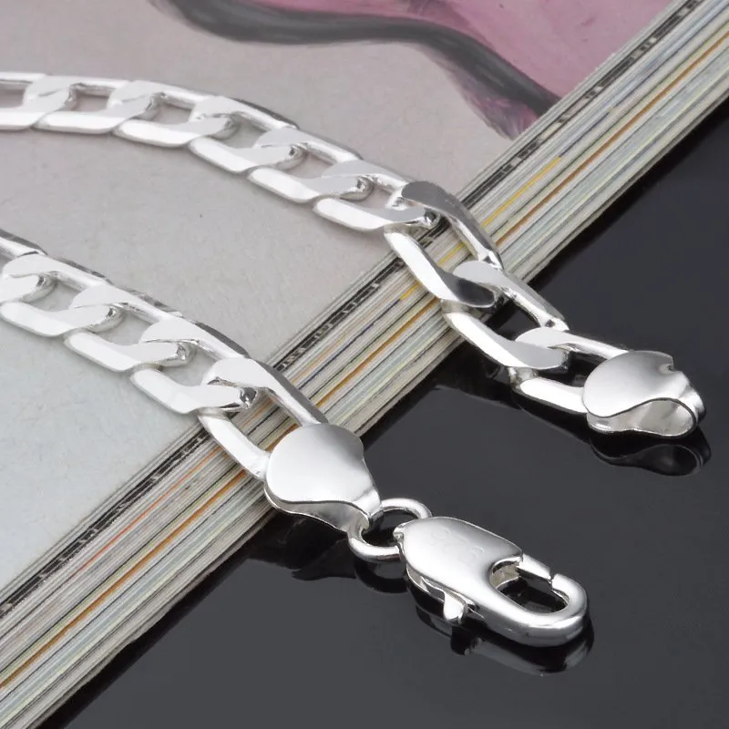 10MM Sideway Silver Bracelet For Women Women Jewelry