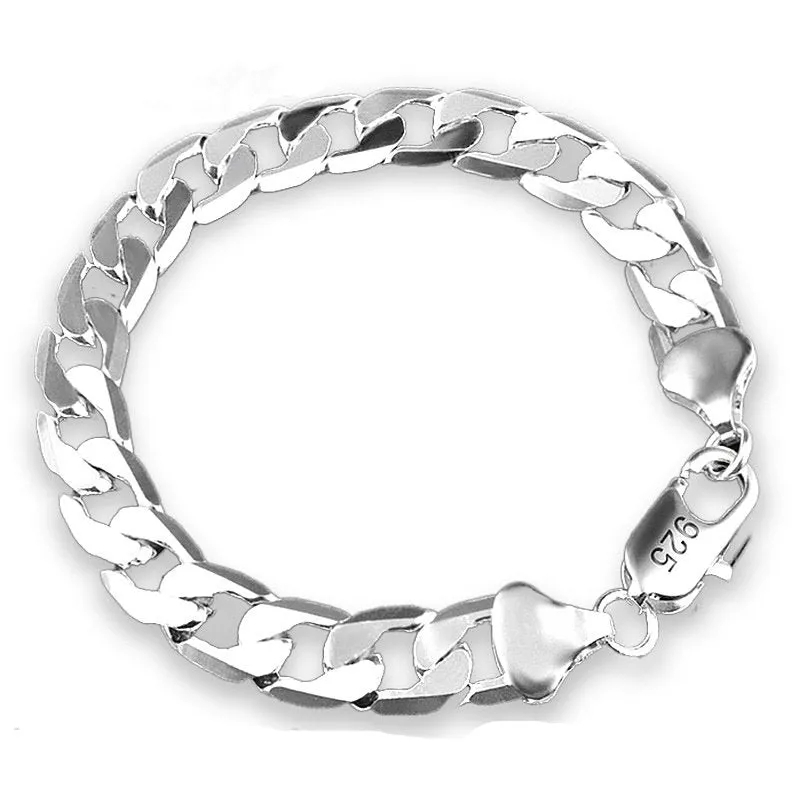 10MM Sideway Silver Bracelet For Women Women Jewelry