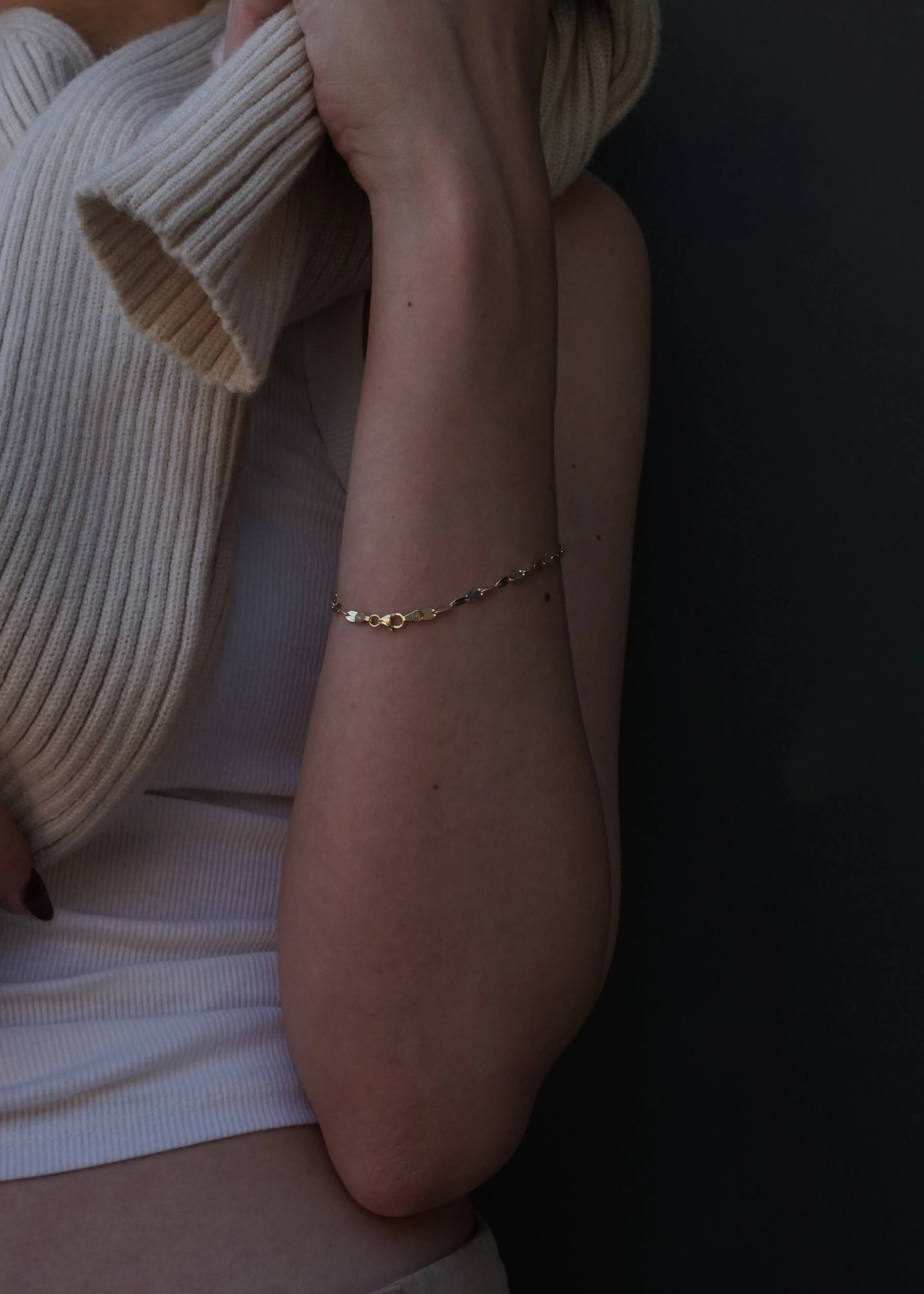 14k Gold Thicker Twinkle Bracelet