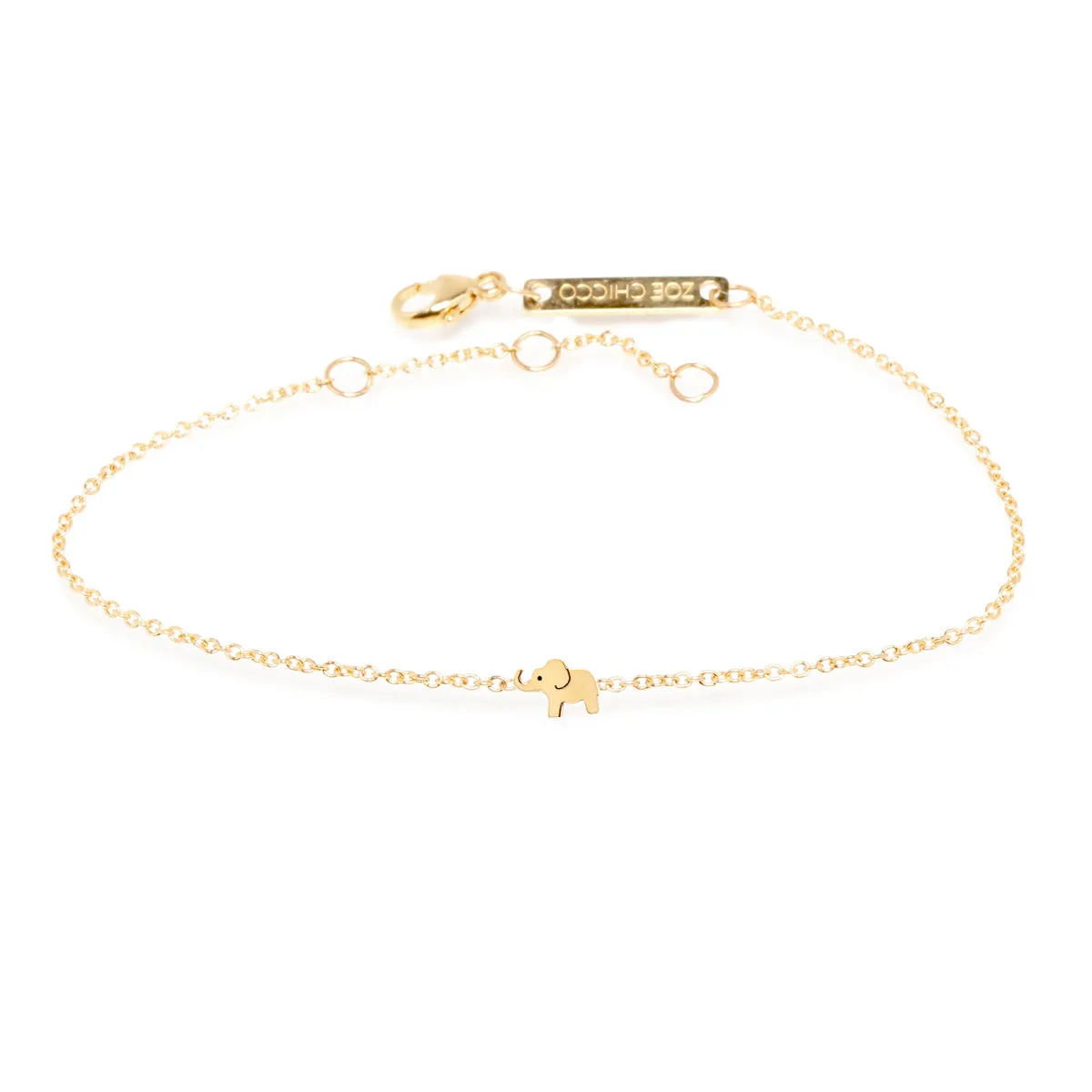 14k Itty Bitty Elephant Bracelet
