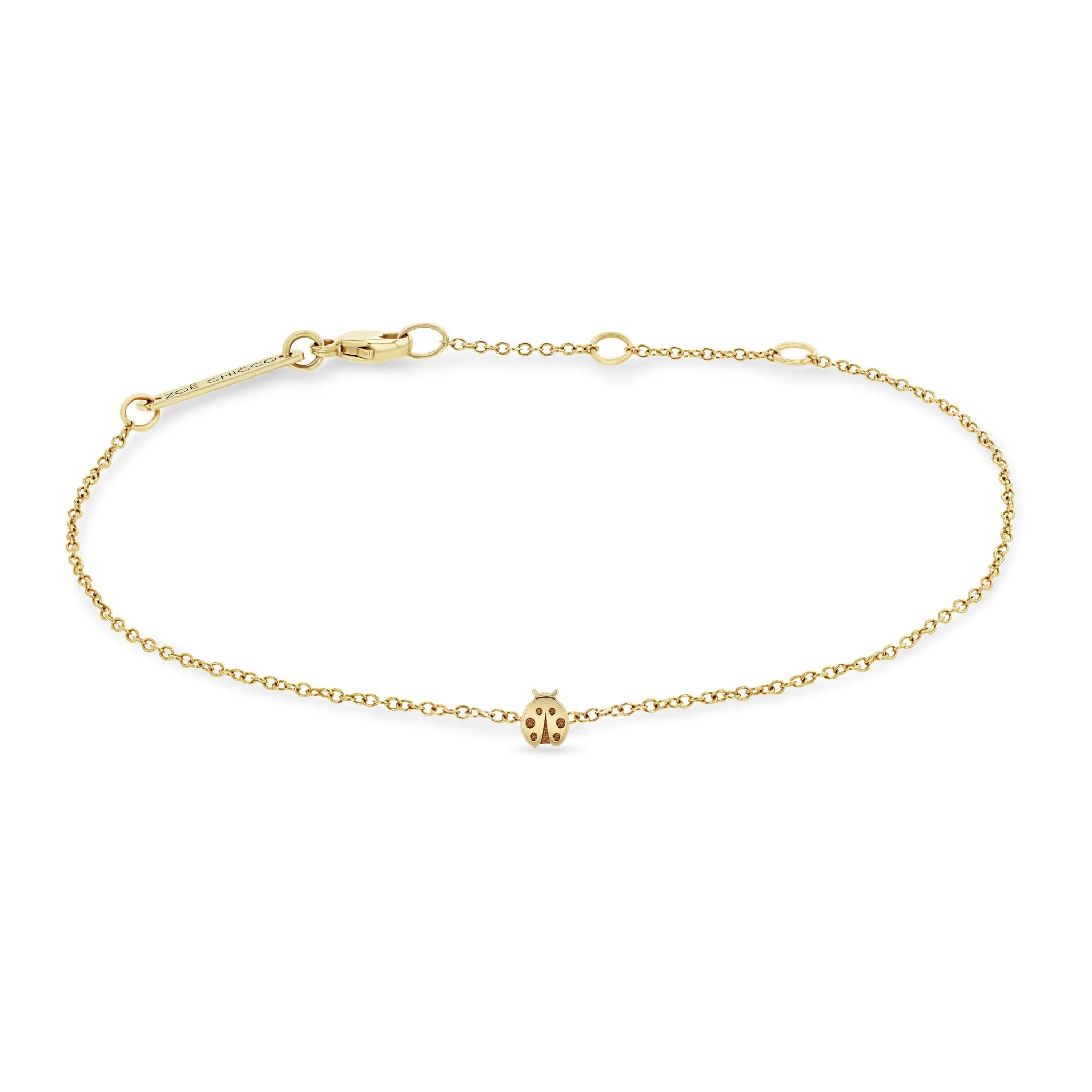 14k Itty Bitty Ladybug Bracelet