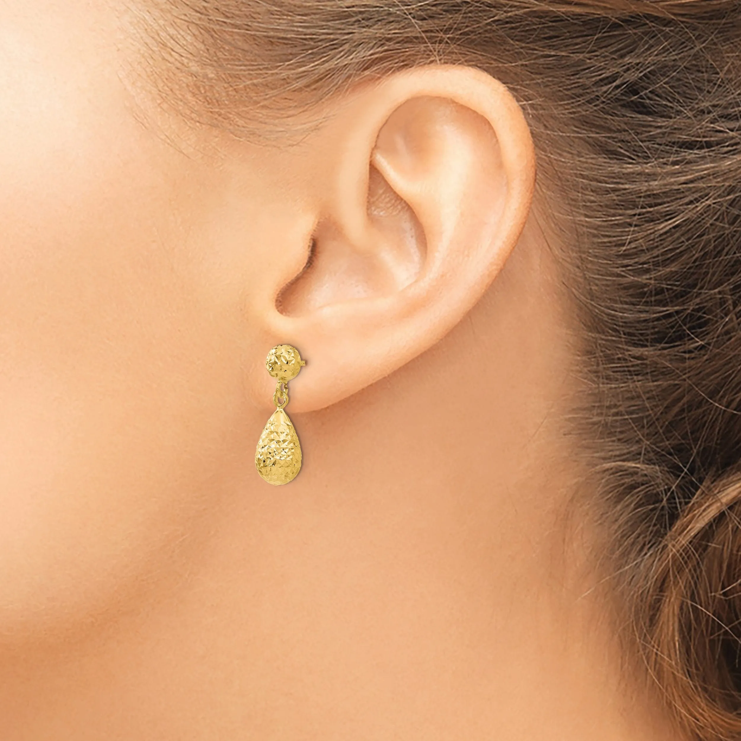 14k Yellow Gold Dangle Earrings