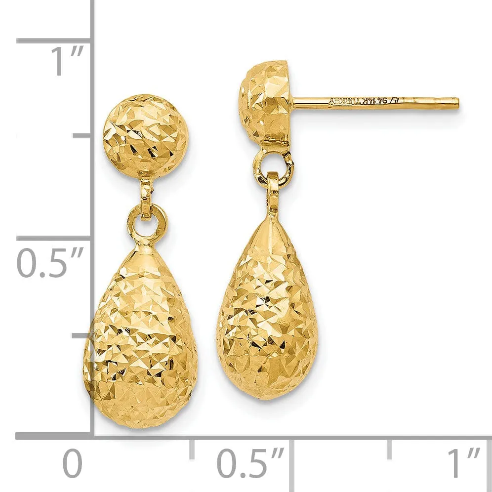 14k Yellow Gold Dangle Earrings