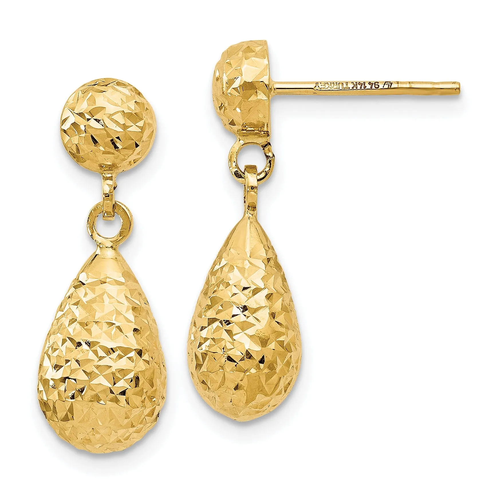 14k Yellow Gold Dangle Earrings