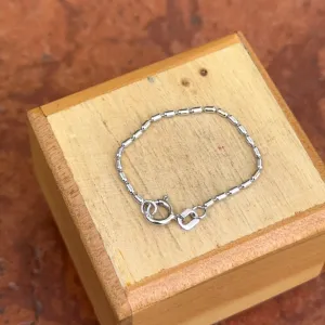 14KT White Gold Beaded Chain Extender 3"