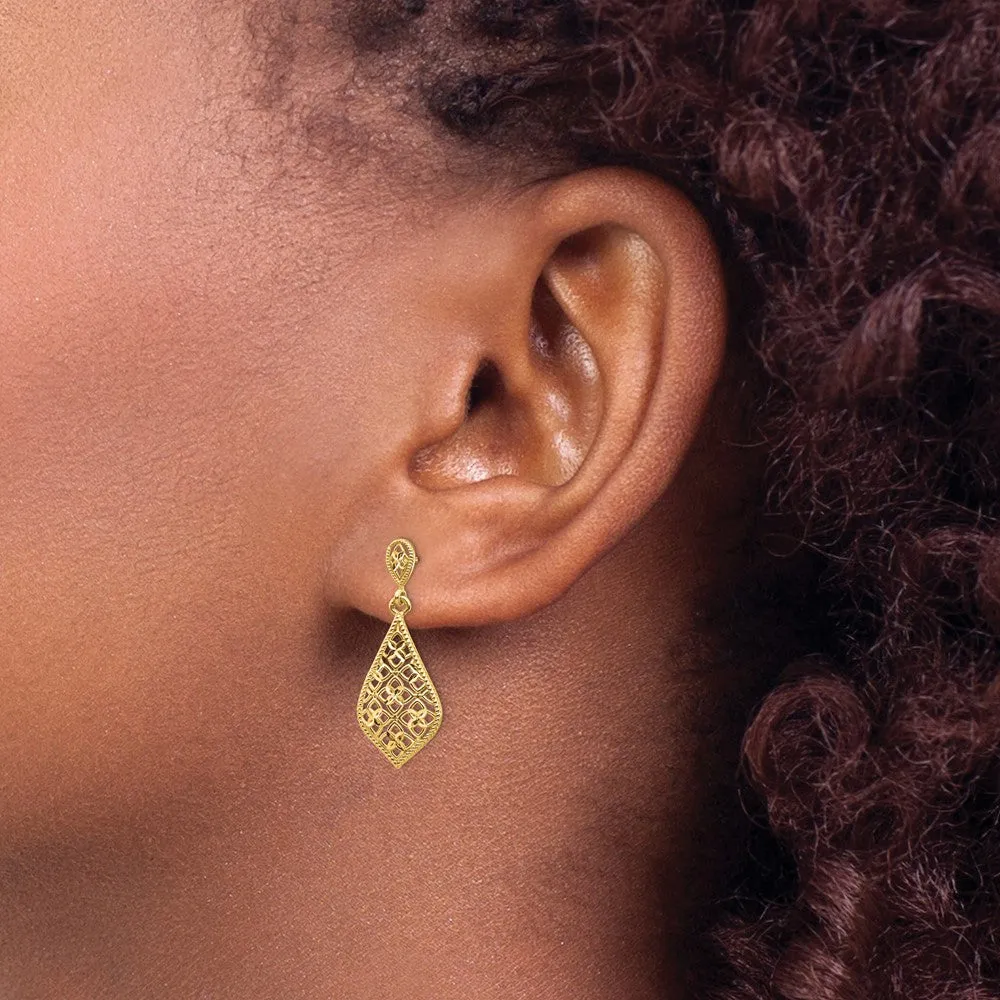 14KT Yellow Gold Drop & Dangle Fancy Earrings
