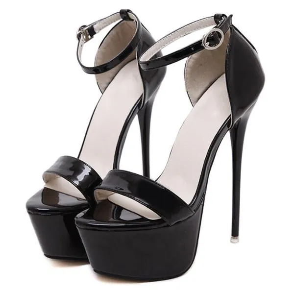16CM High Heels Sandals Summer Sexy Open Toe Party Dress Platform Gladiator Women