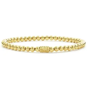 18K Gold Bead Bracelet | 4mm