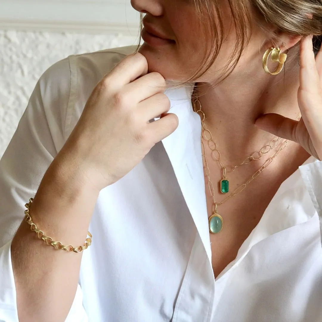 18K Gold Handmade Petite "Mobius" Link Bracelet