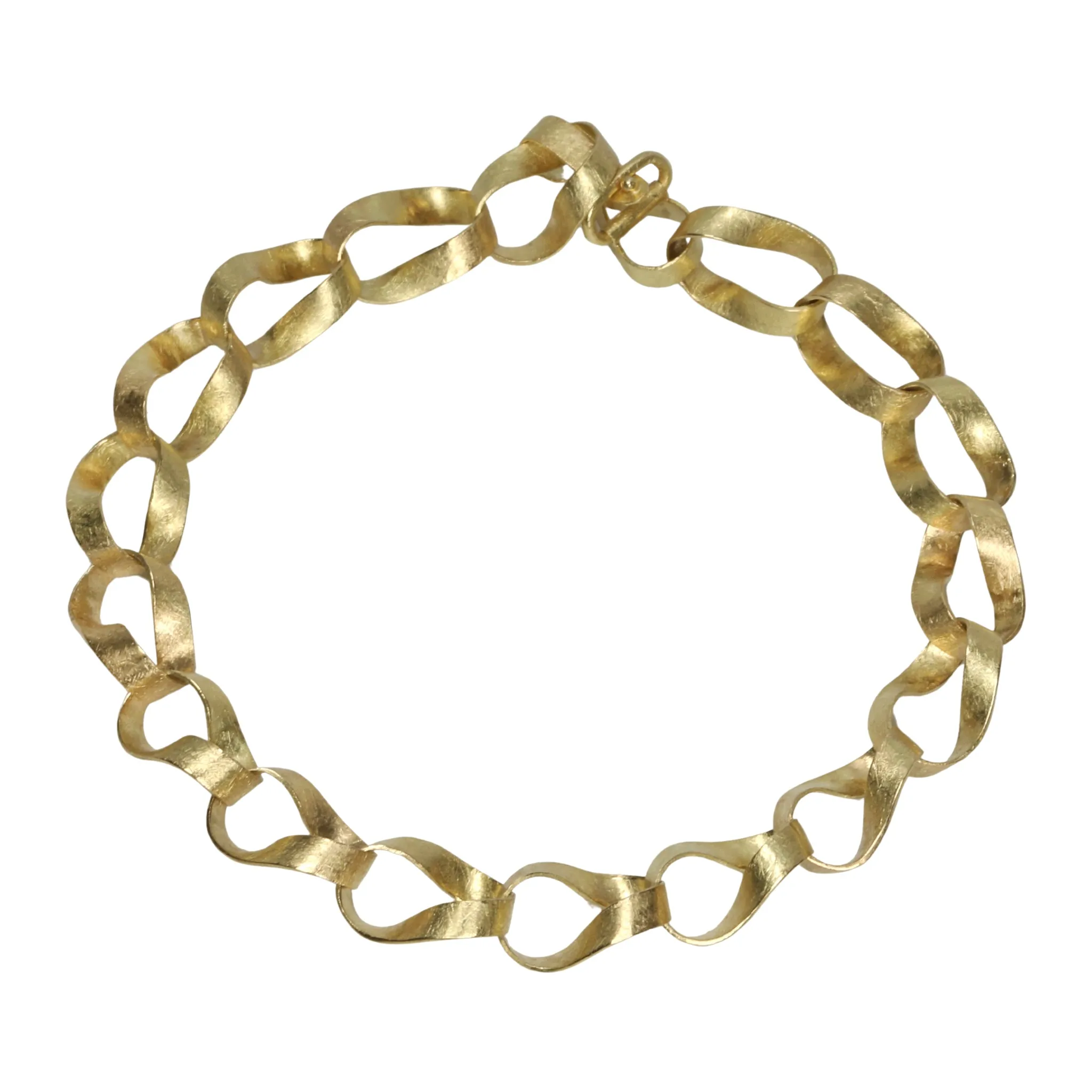 18K Gold Handmade Petite "Mobius" Link Bracelet