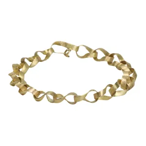 18K Gold Handmade Petite "Mobius" Link Bracelet