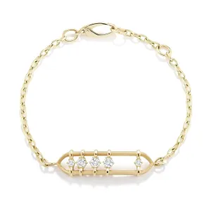 18K Gold "Penelope" Floating Diamond Bracelet