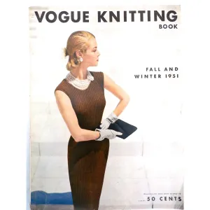 1951 Vogue  Knitting Crochet Patterns Dresses Blouses Bathing Suit Hats