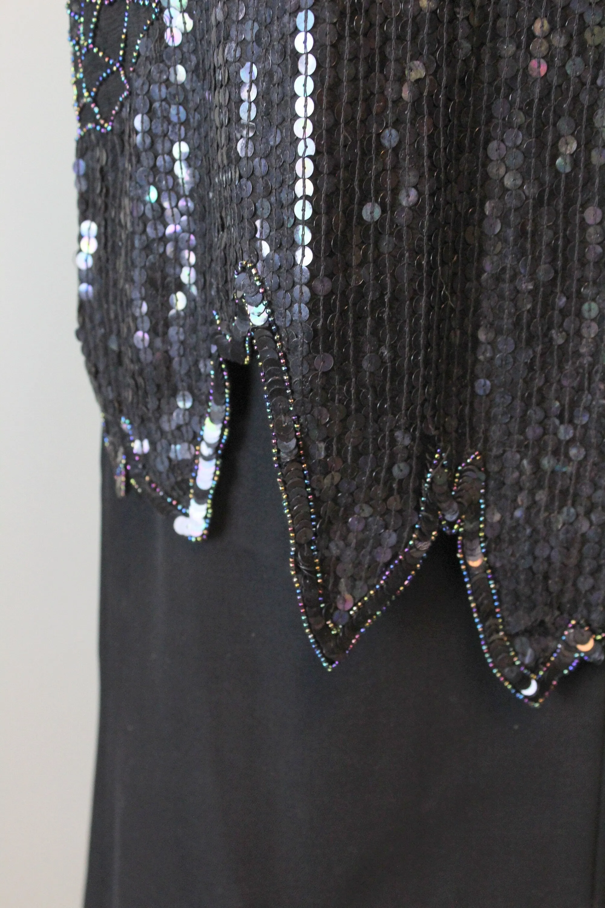 1980s SPIDER WEB beaded sequin top all sizes | new winter