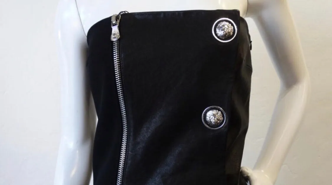 2000s Anthony Vaccarello for Versus Versace Strapless Dress