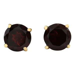 3.00 Carat Natural Garnet 14K Yellow Gold Earrings