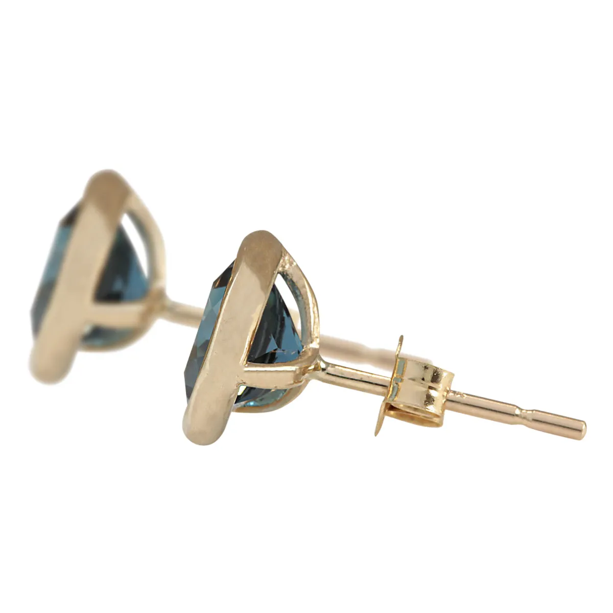 3.00 Carat Natural Topaz 14K Yellow Gold Earrings