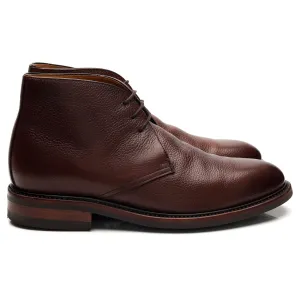 '320-K3' Brown Grain Leather Chukka Boots UK 7.5 F