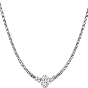 3mm European Snake Chain Charm Bead Pendant Necklace Jewelry 20inch Silver