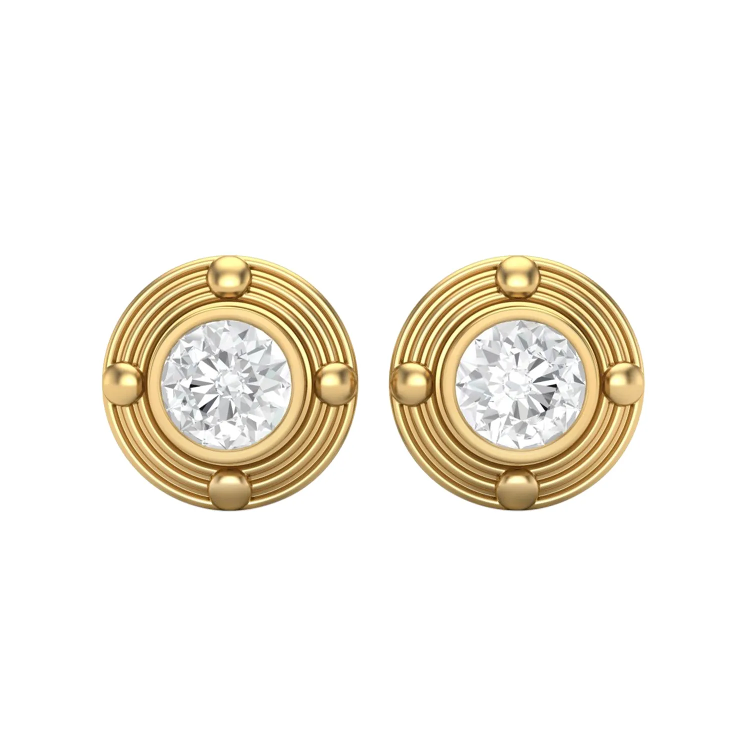 6MM Round Shape Moissanite 925 Sterling Silver Solitaire Women Stud Earrings