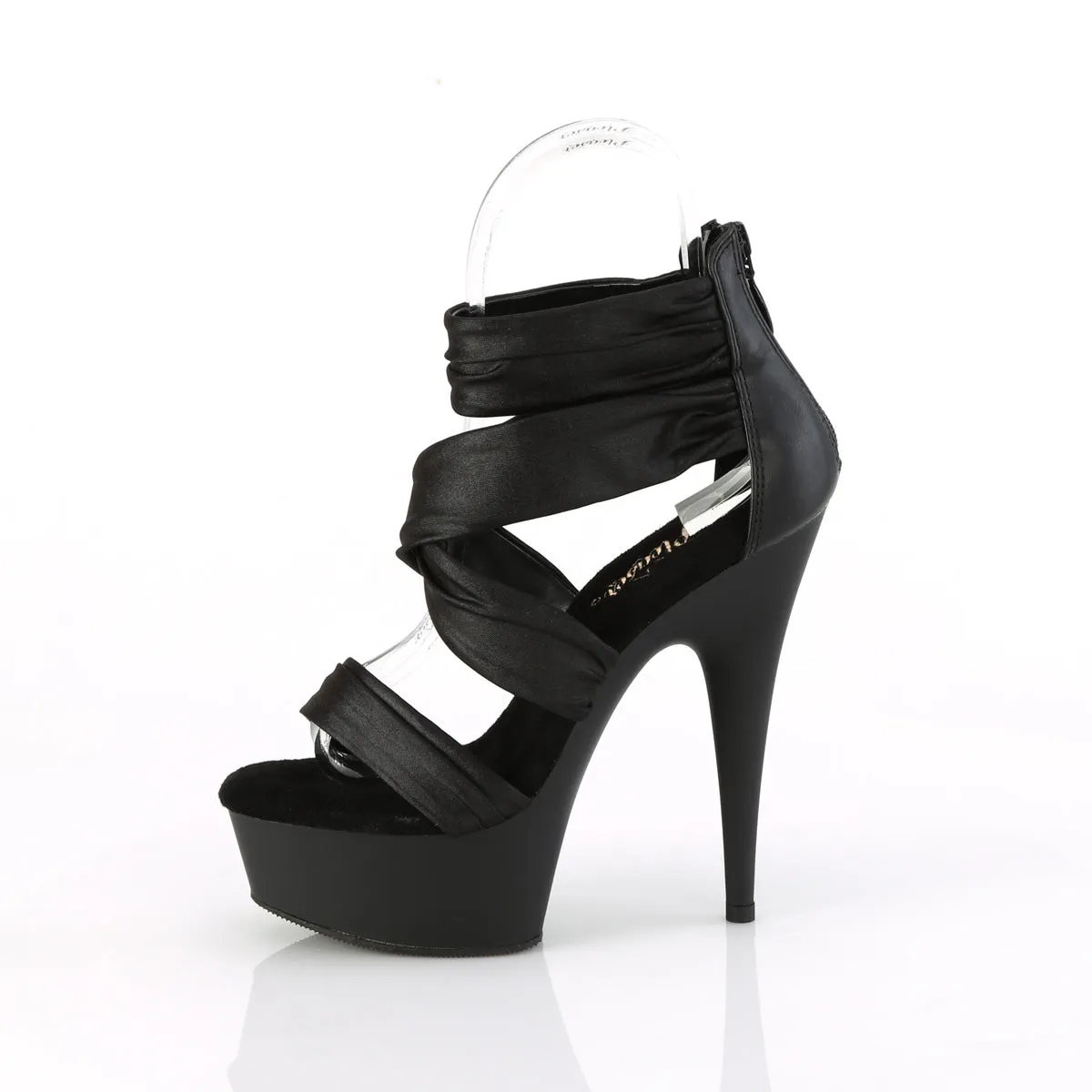 6" Platform Close Back Ruched Ankle Strap Sandal (DELIGHT-620)
