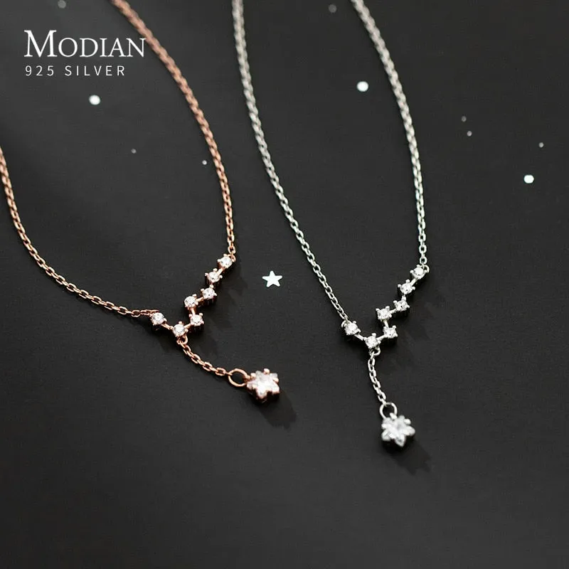 925 Silver Galaxy Stars CZ Link Bracelet