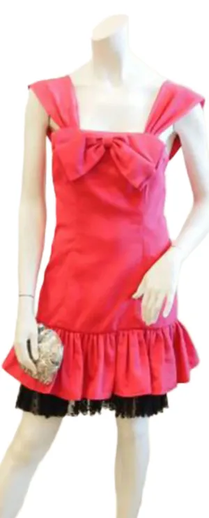 A Bow to Fuschia Vintage Cocktail Dress