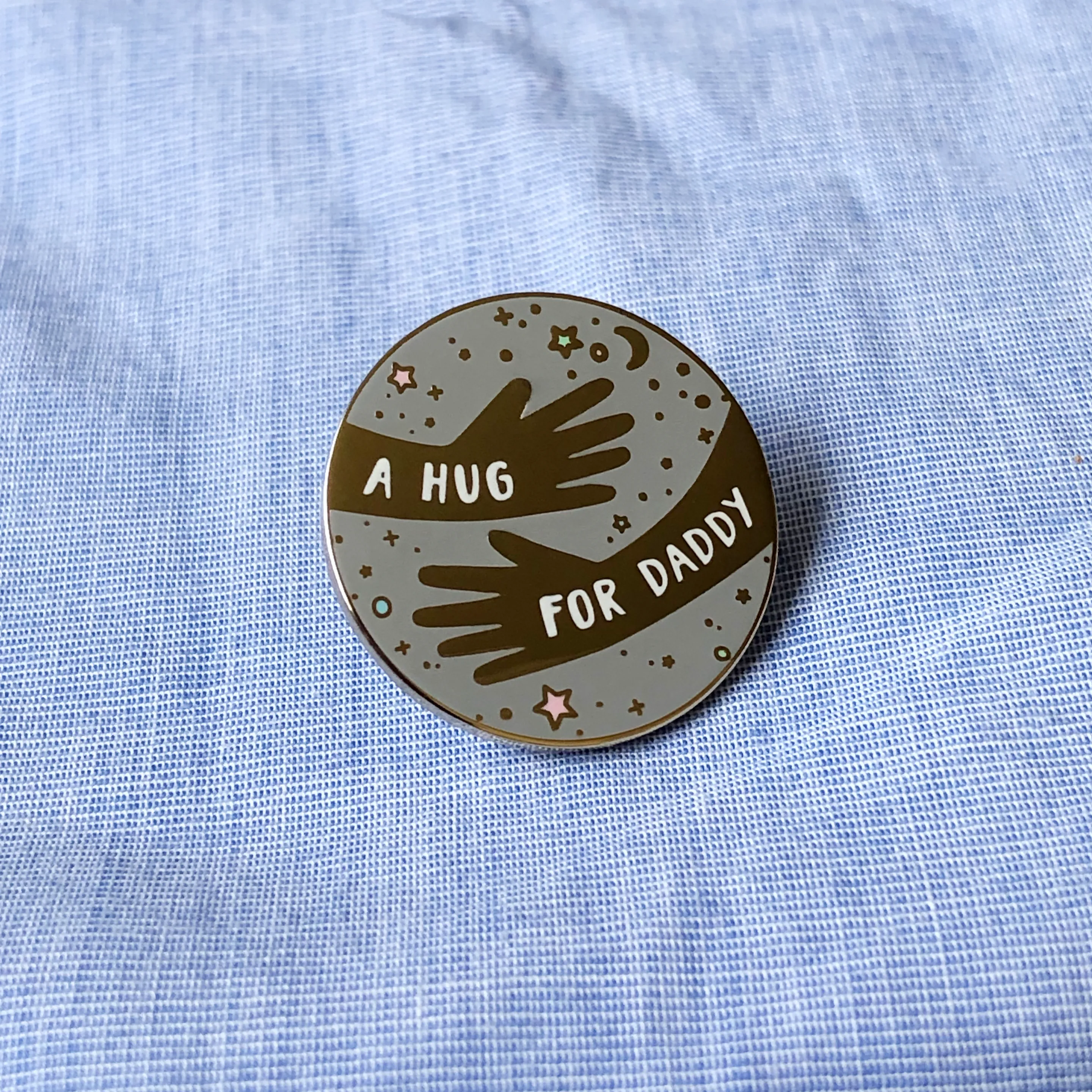 A Hug For Daddy Enamel Lapel Pin Badge