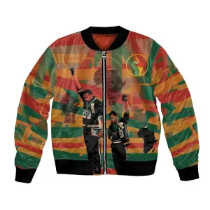 African American 1968 Bomber Jacket Black Power Fists of Freedom DT03
