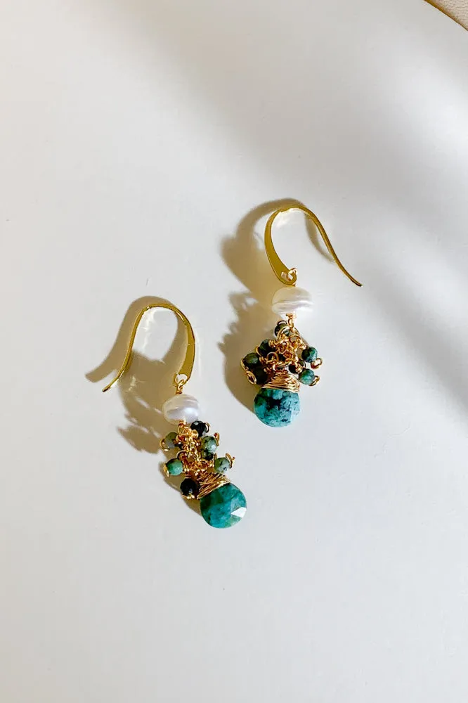 Aleece Gemstone Drop Earrings