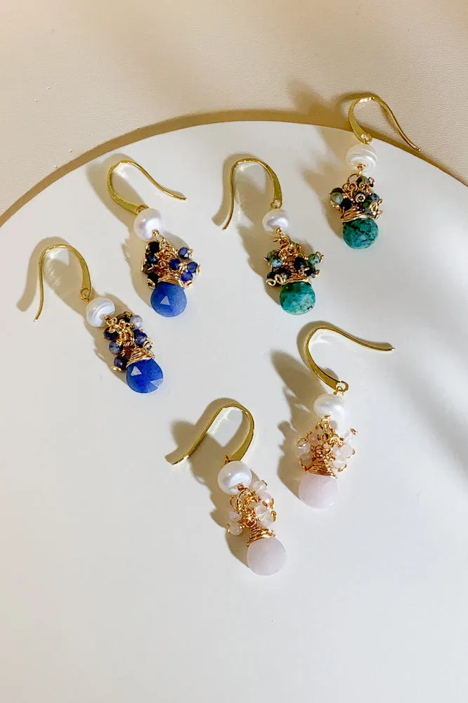 Aleece Gemstone Drop Earrings
