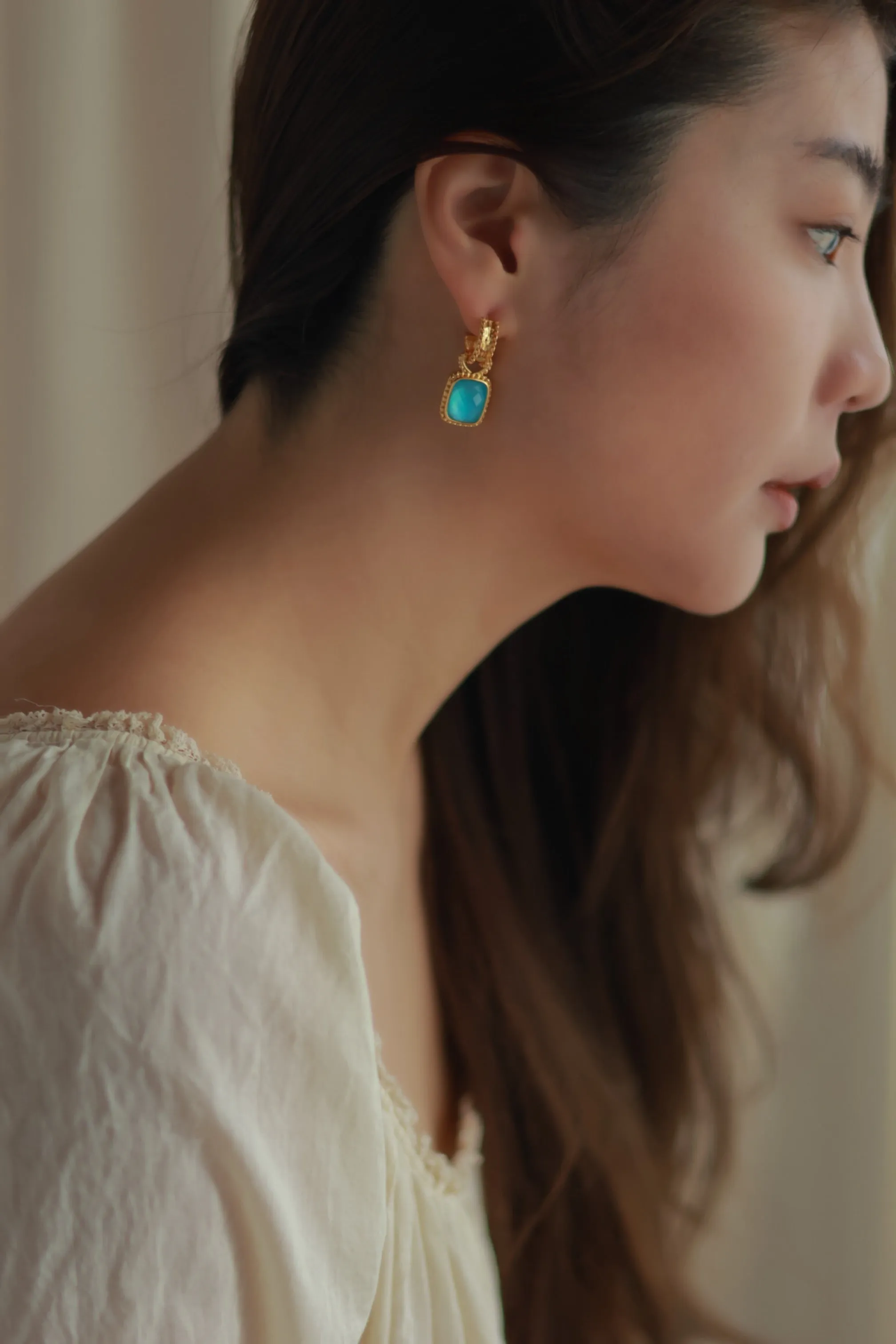 Amalfi Blue Gemstone  Earrings