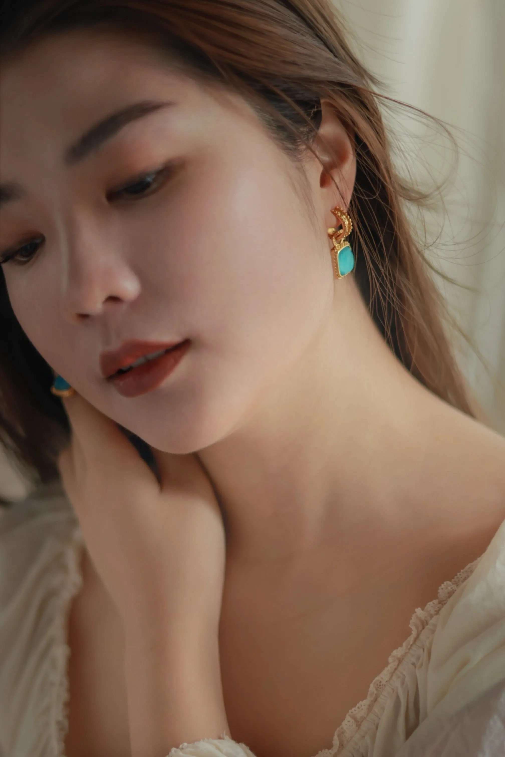 Amalfi Blue Gemstone  Earrings