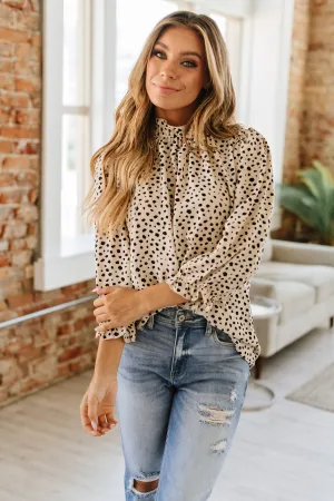 Amaris Dot Blouse | Khaki Liam