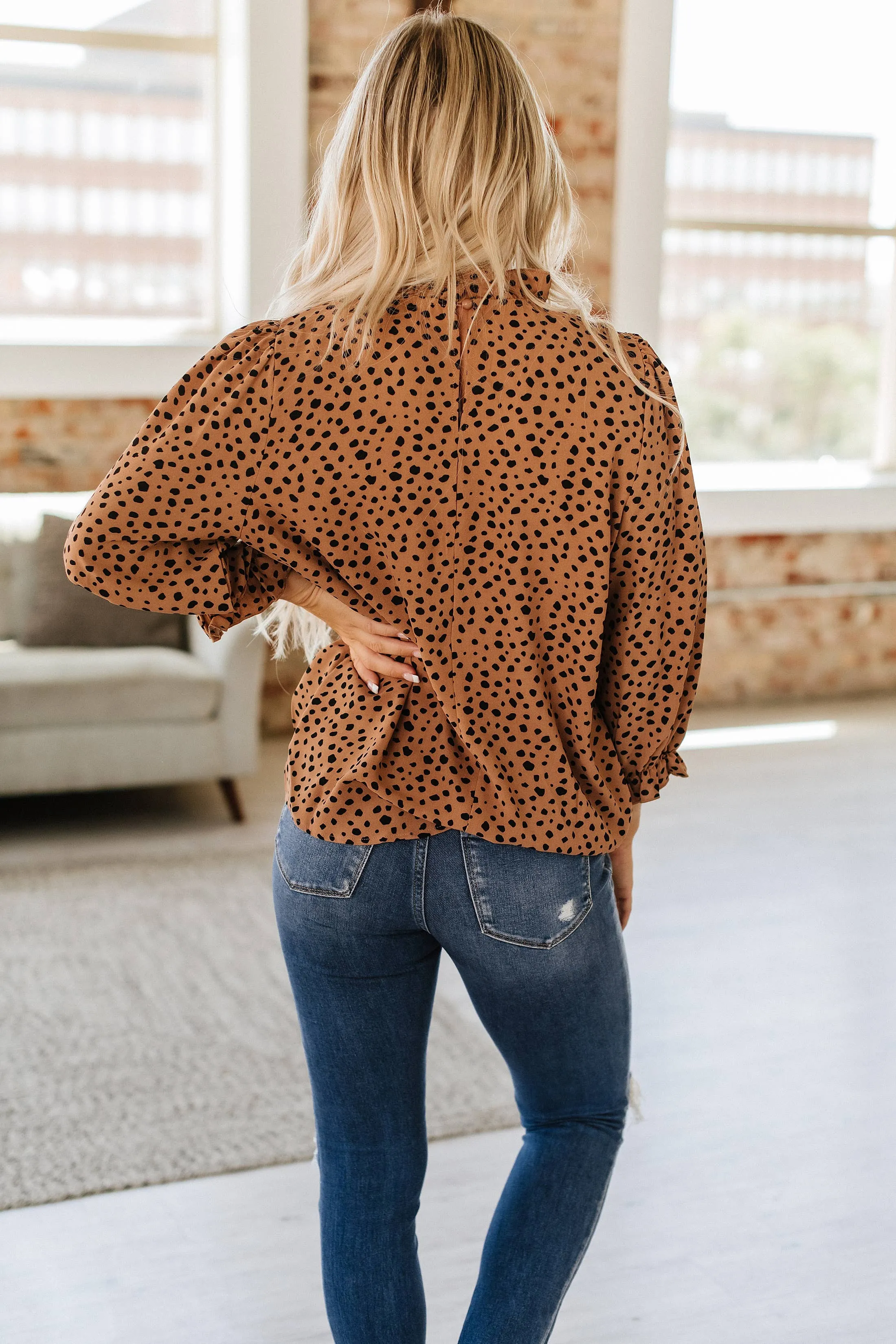 Amaris Dot Blouse | Khaki Liam