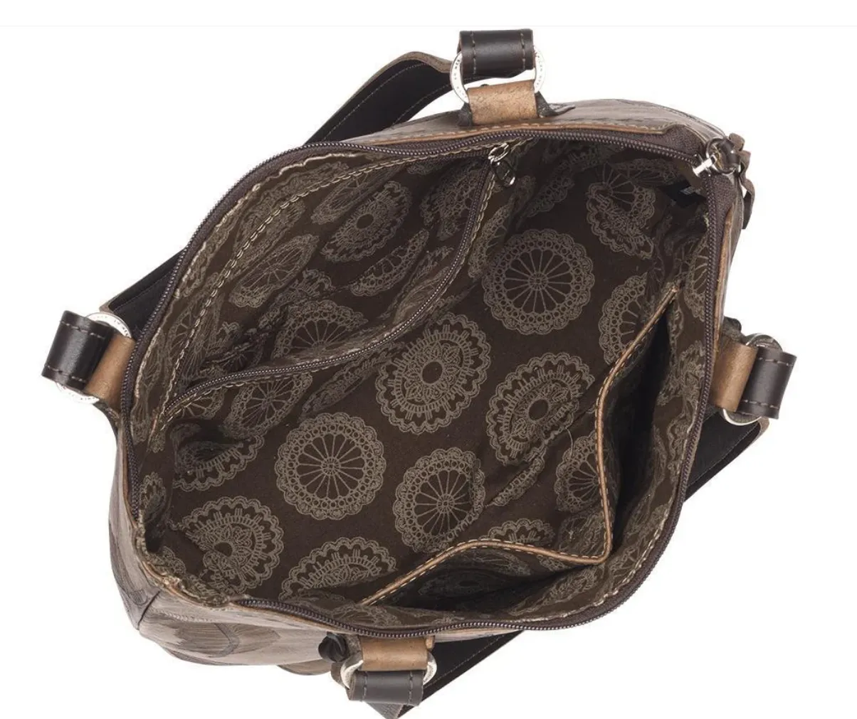 American West Handbag Texas Rose Collection: Small Bucket Tote