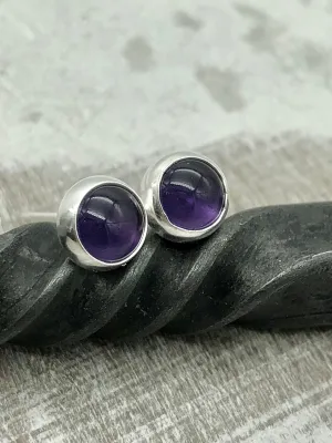 Amethyst Stud Earrings