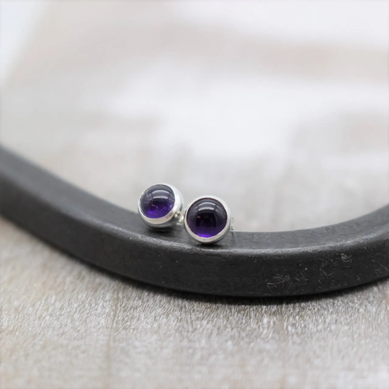 Amethyst Stud Earrings