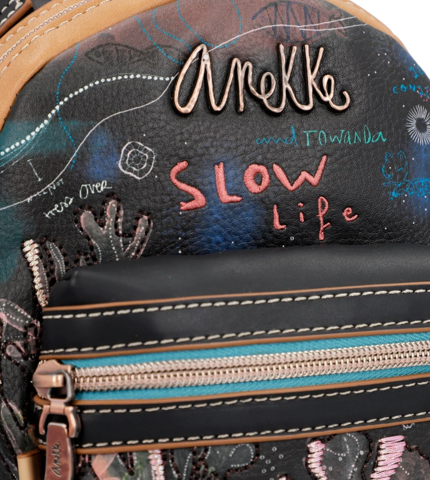 Anekke Coral Black Small Backpack