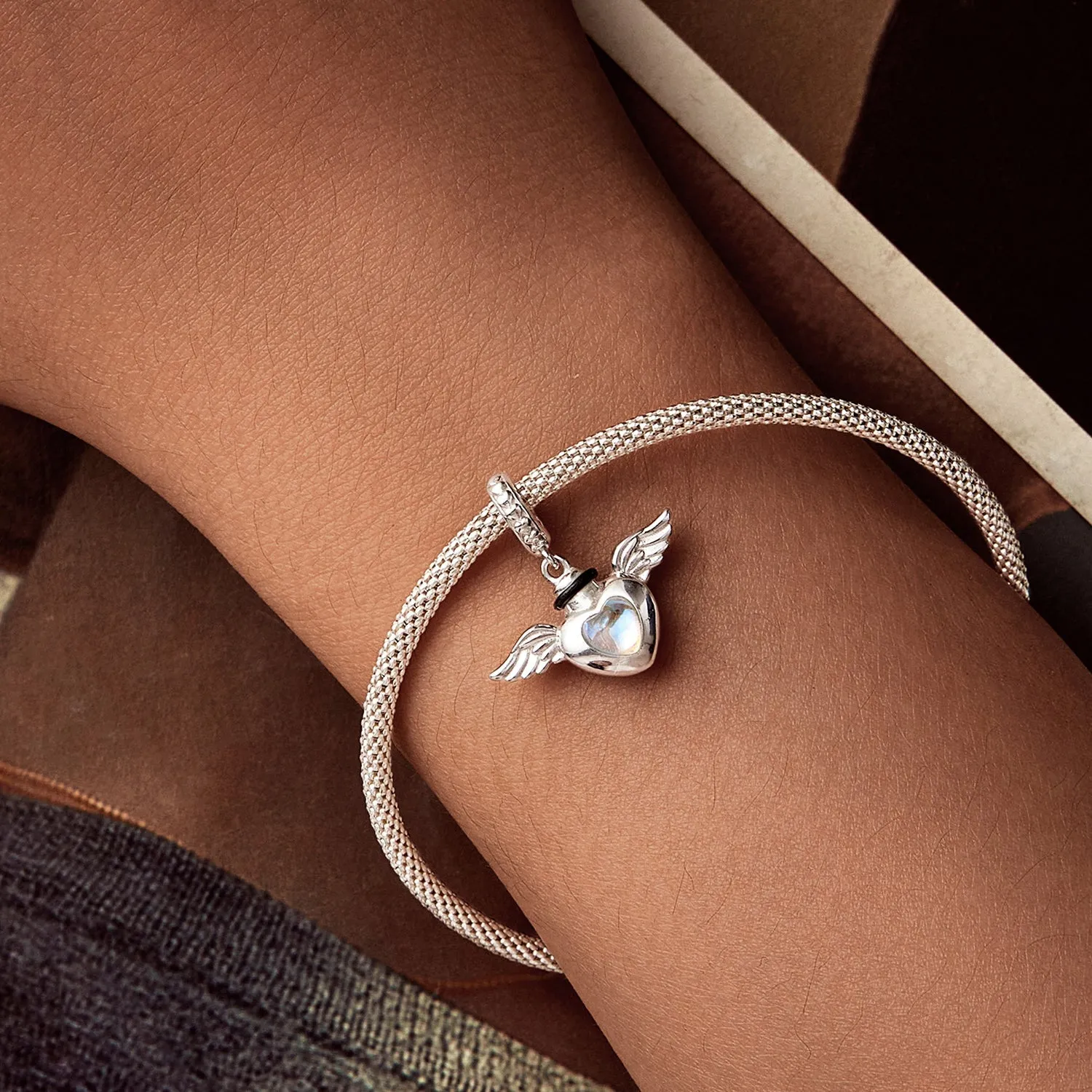 Angel Wings Memorial Pendant Charm