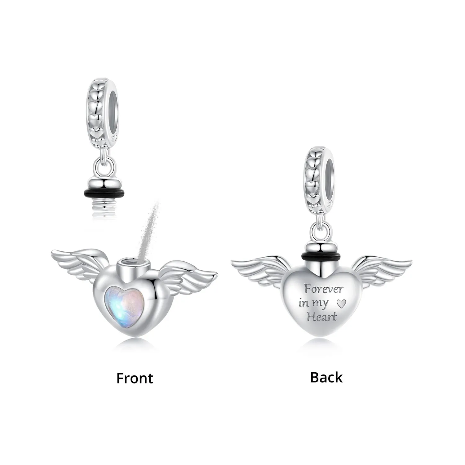 Angel Wings Memorial Pendant Charm
