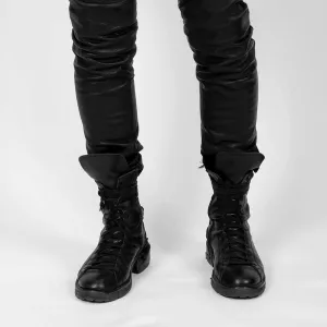 Ankle Leather Combat Boots