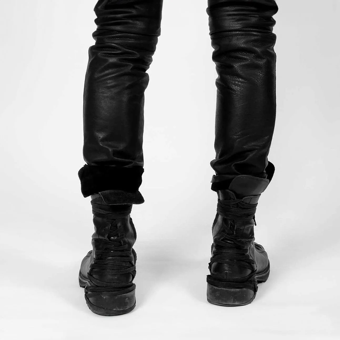 Ankle Leather Combat Boots