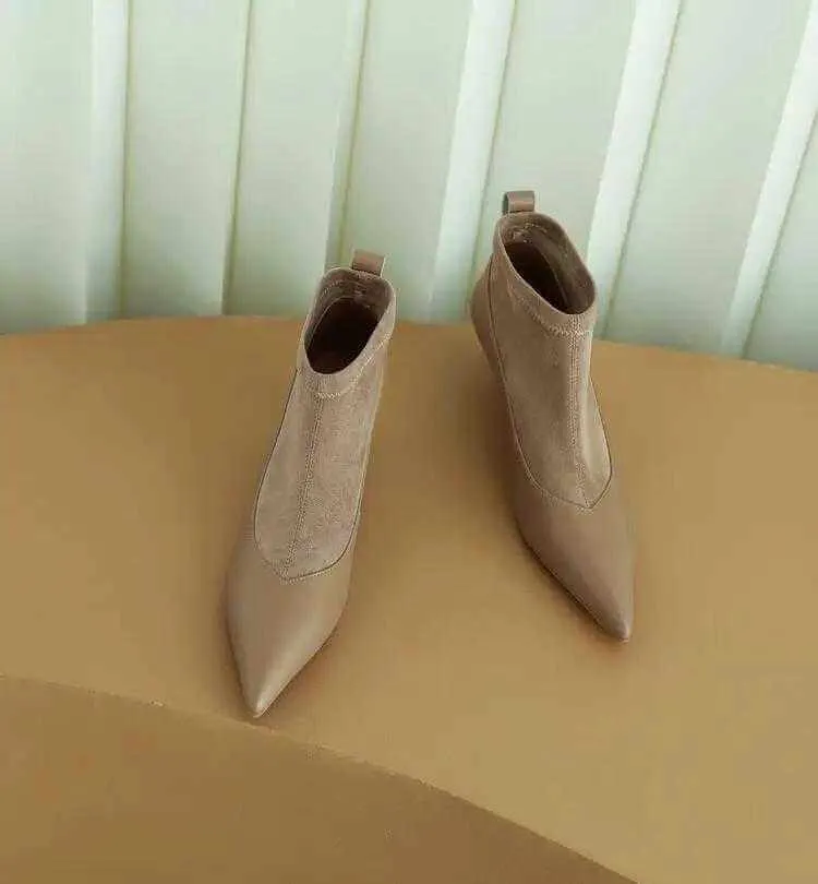 Ankle Pointed Toe Boots walking shoes for women